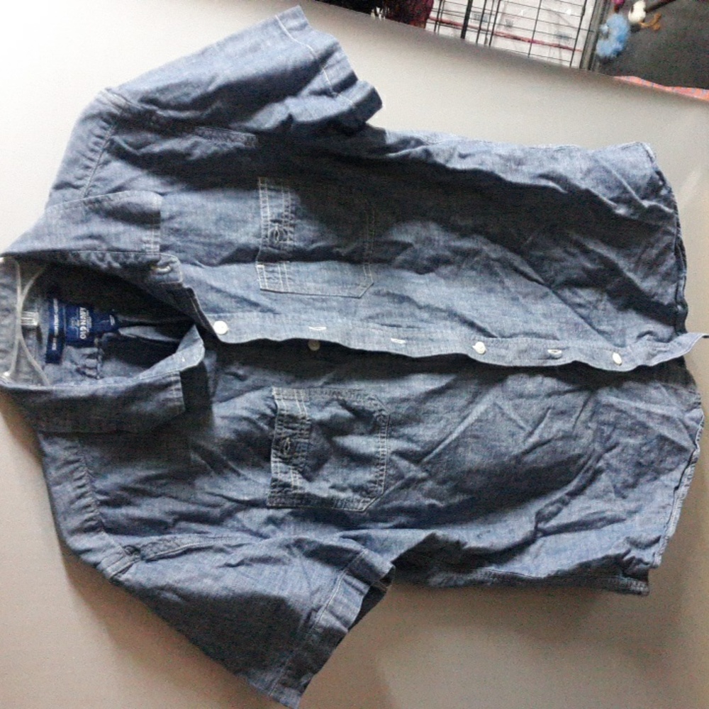 Old Navy Size L Denim Shirt (Sku N70)